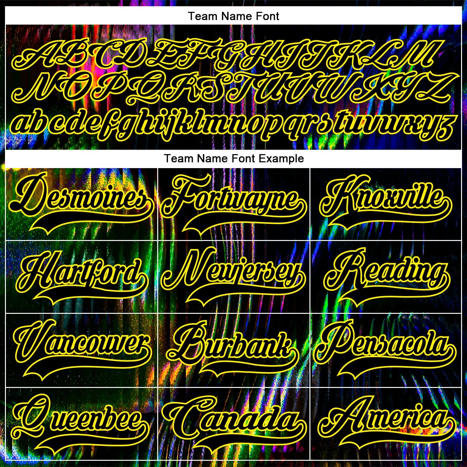 Custom Black Light Yellow 3D Pattern Trippy Psychedelic Fluid Hockey Lace Neck Jersey