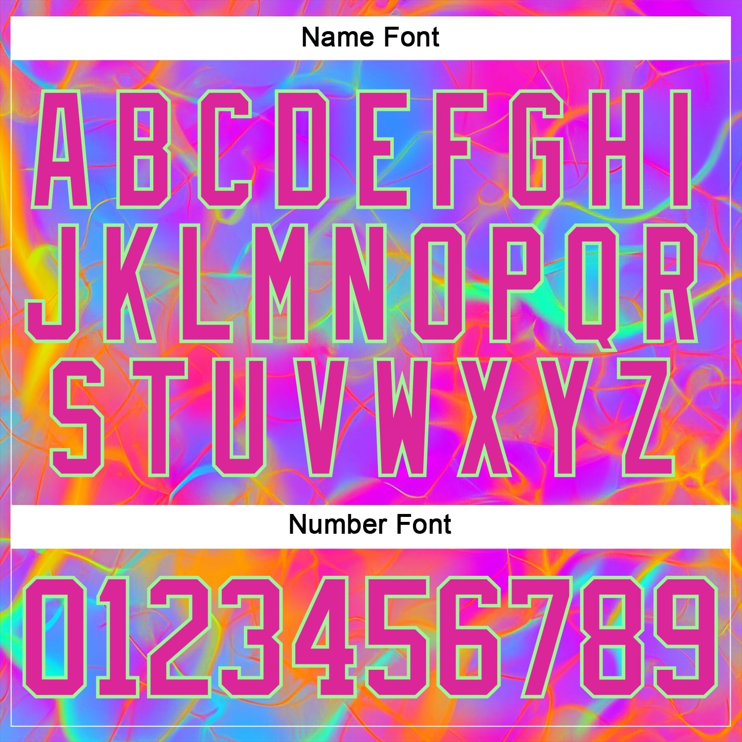 Custom Deep Pink Pea Green Purple-Orange 3D Pattern Trippy Psychedelic Neon Hockey Lace Neck Jersey