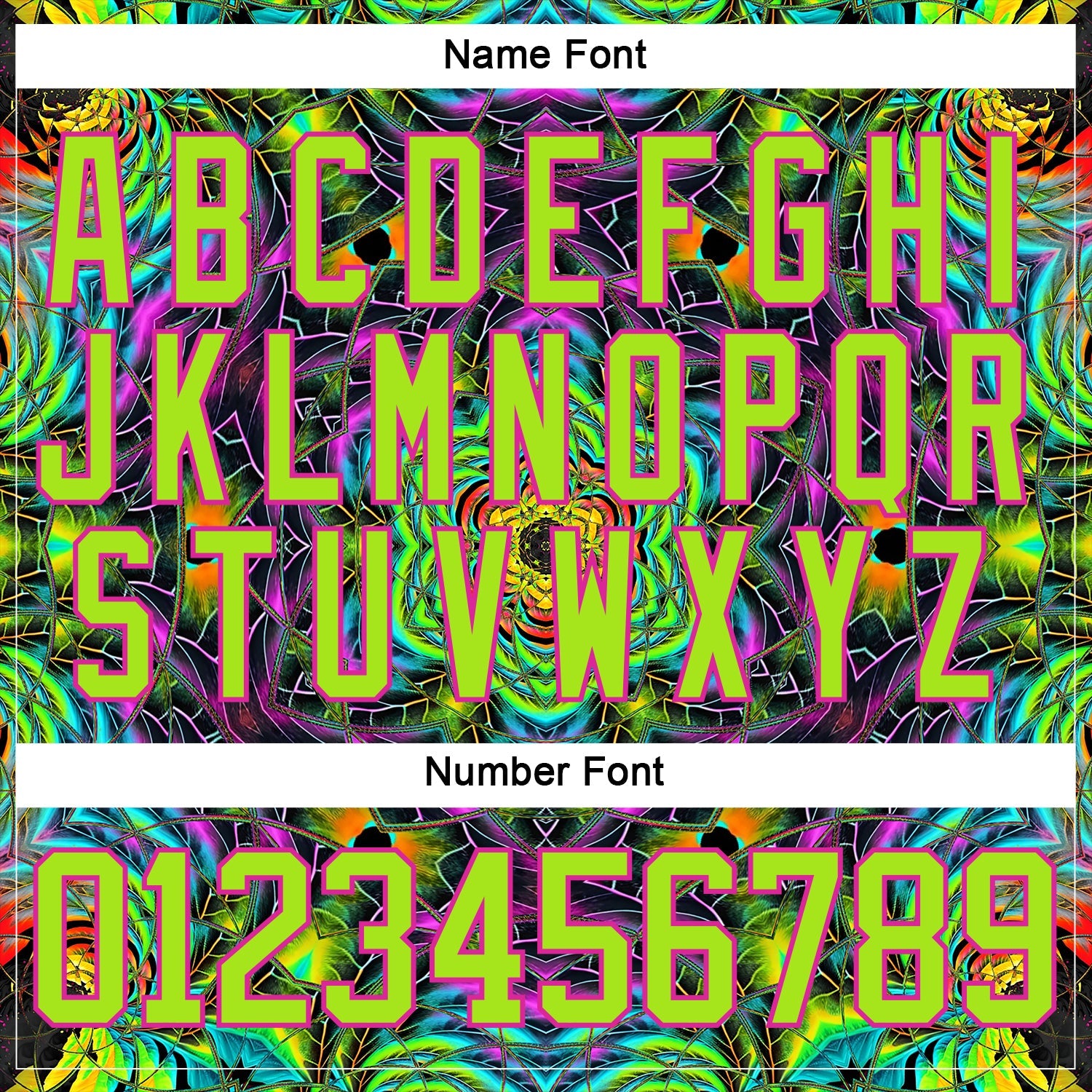 Custom Black Neon Green-Hot Pink 3D Pattern Trippy Psychedelic Geometric Hockey Lace Neck Jersey