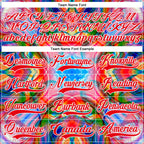 Custom White Fire Red Green Blue-Yellow 3D Pattern Trippy Psychedelic Geometric Hockey Lace Neck Jersey