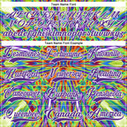 Custom Black Purple Green Orange-White 3D Pattern Trippy Psychedelic Geometric Hockey Lace Neck Jersey