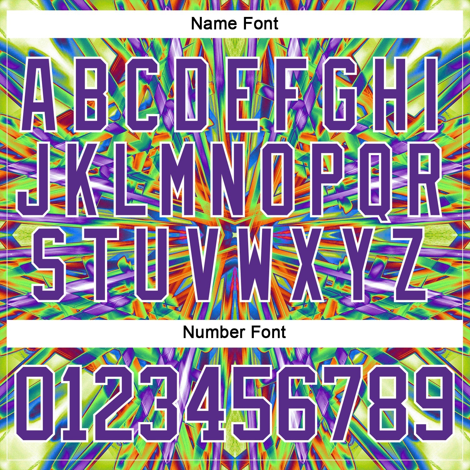 Custom Black Purple Green Orange-White 3D Pattern Trippy Psychedelic Geometric Hockey Lace Neck Jersey