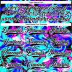 Custom Blue Black Deep Pink-White 3D Pattern Trippy Psychedelic Fluid Hockey Lace Neck Jersey