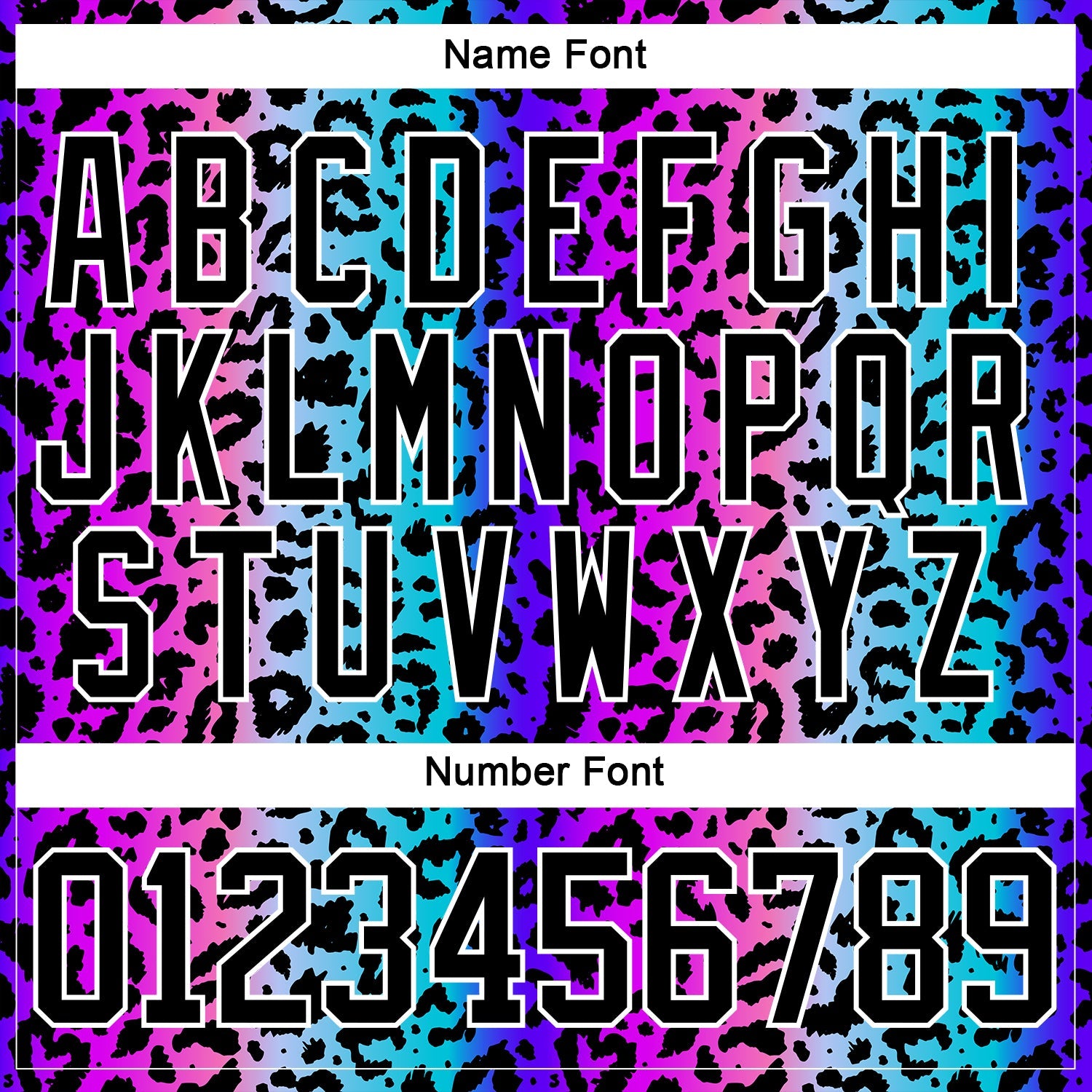 Custom Pink Black Blue-White 3D Pattern Leopard Print Neon Hockey Lace Neck Jersey