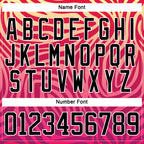 Custom Pink Black-White 3D Pattern Zebra Print Hockey Lace Neck Jersey