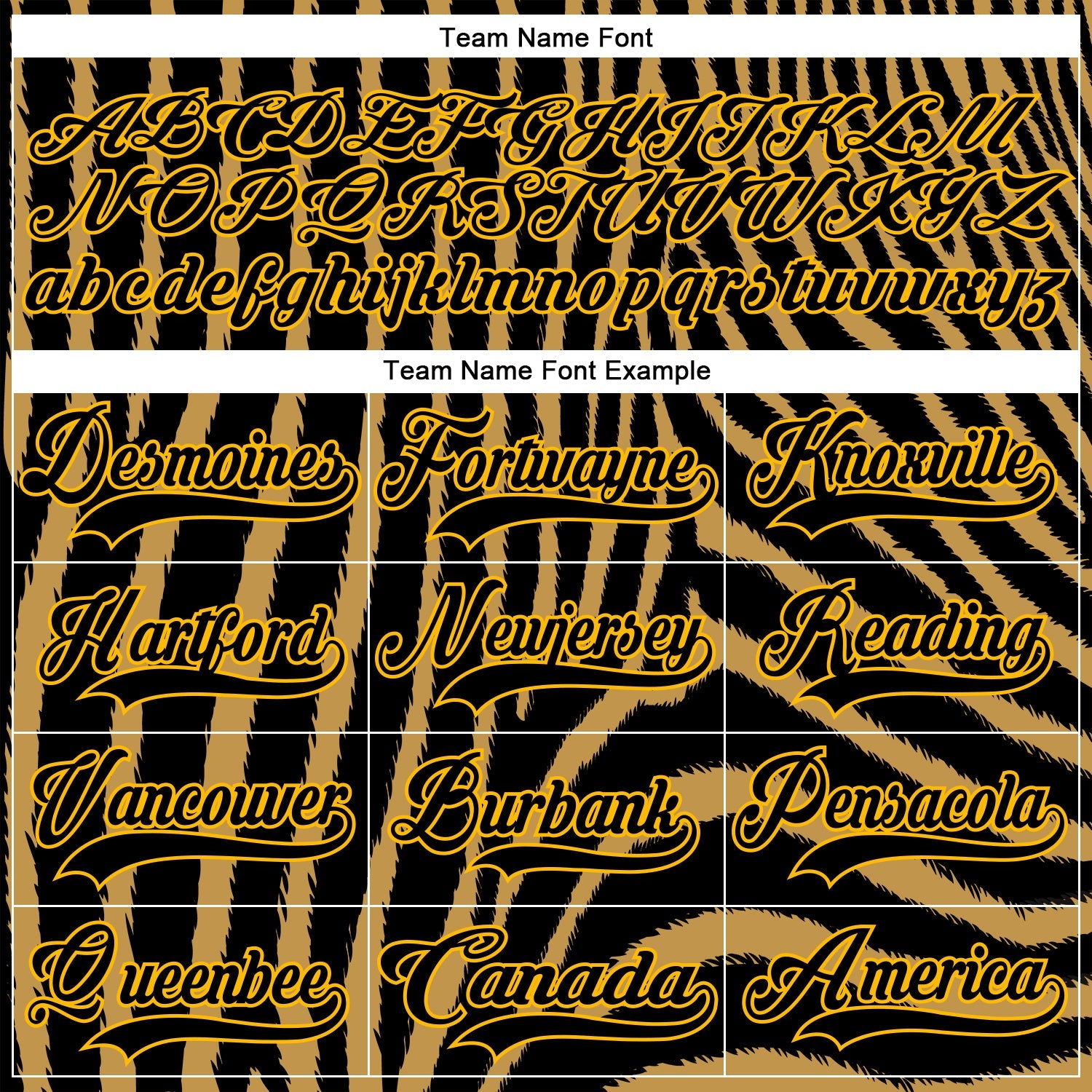 Custom Old Gold Black Gold-White 3D Pattern Zebra Print Hockey Lace Neck Jersey