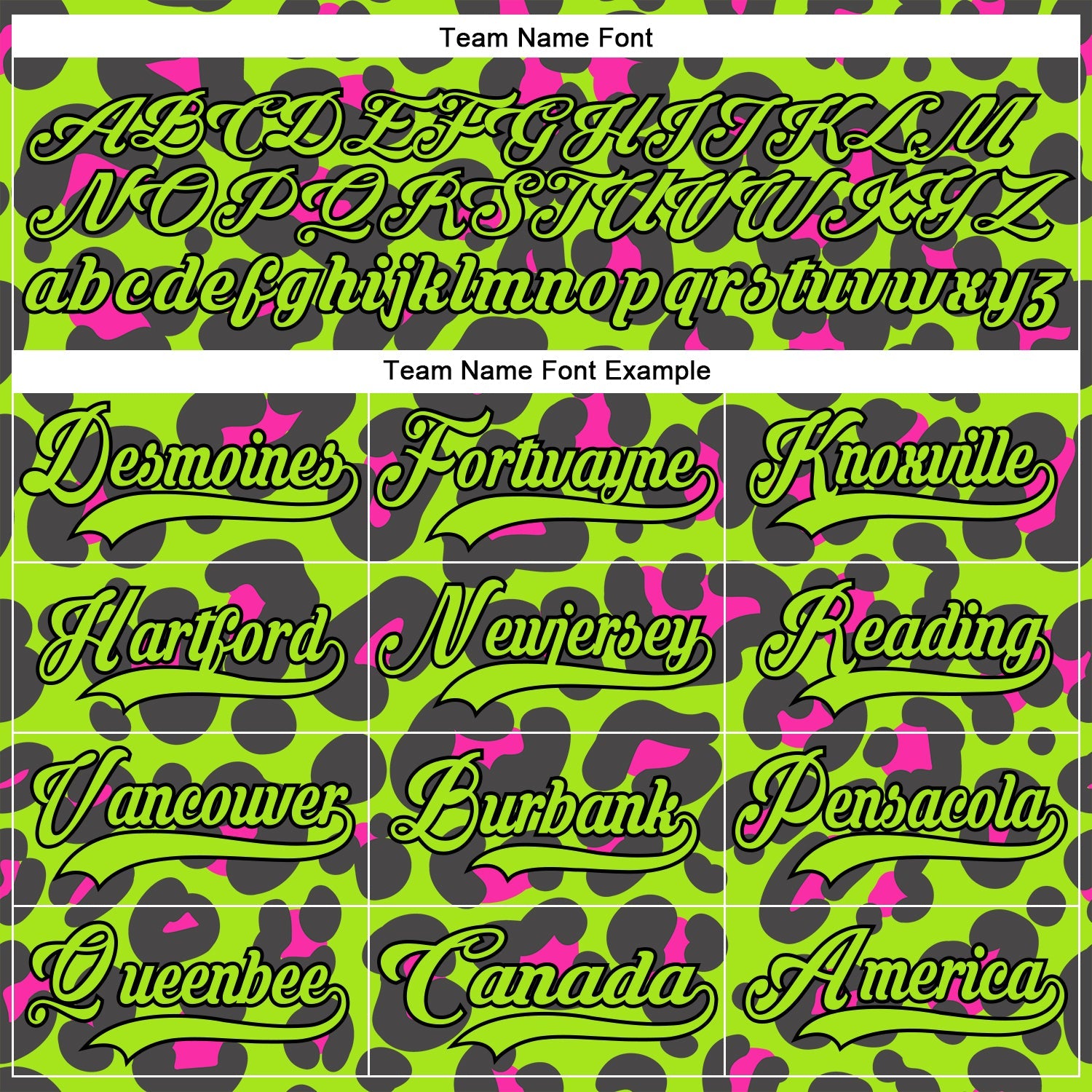 Custom Neon Green Pink Black-White 3D Pattern Leopard Print Neon Hockey Lace Neck Jersey