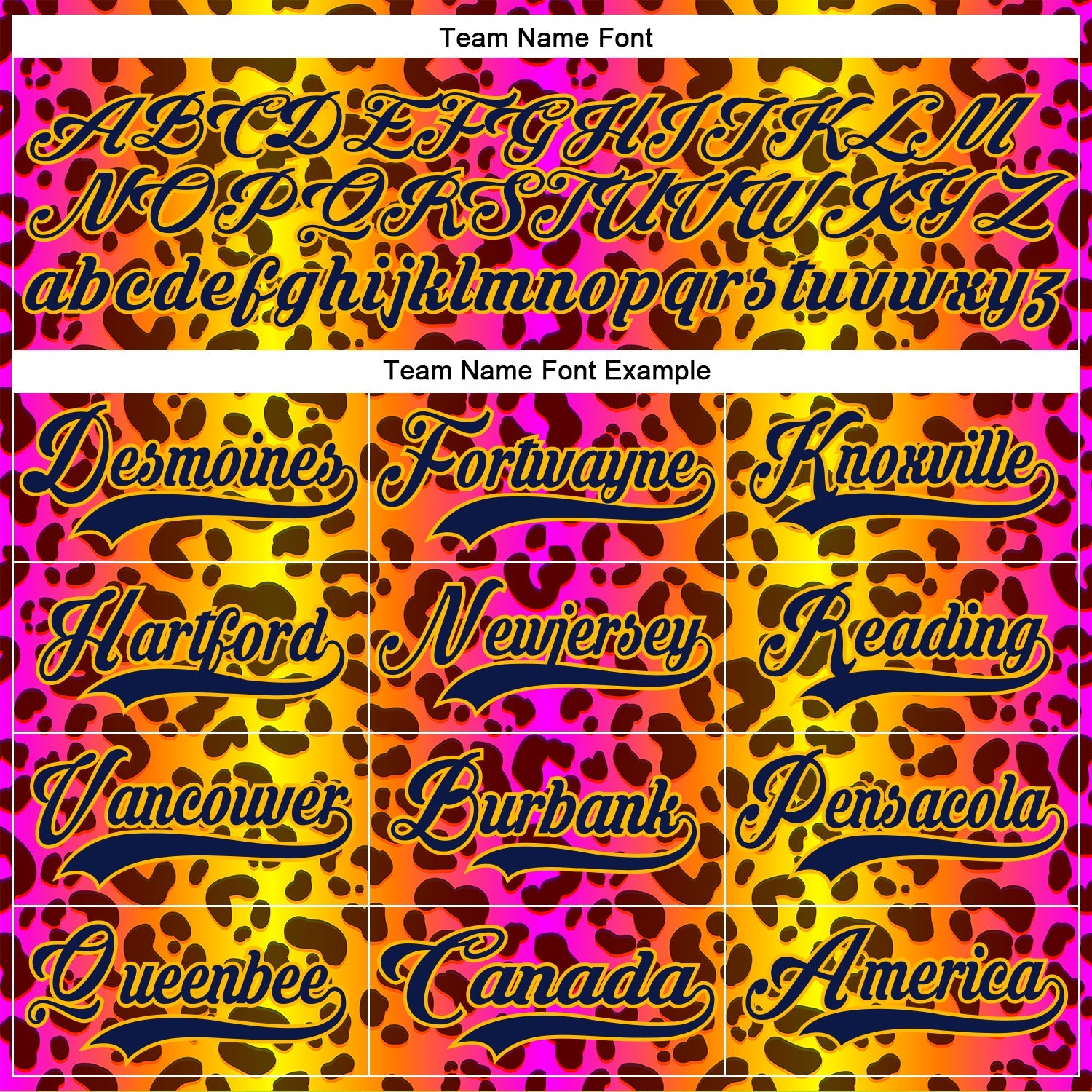 Custom Gold Navy-Pink 3D Pattern Leopard Print Neon Hockey Lace Neck Jersey