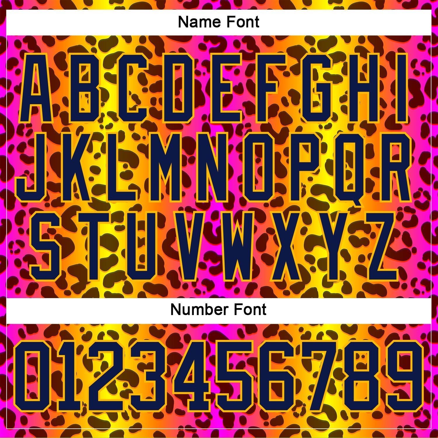 Custom Gold Navy-Pink 3D Pattern Leopard Print Neon Hockey Lace Neck Jersey