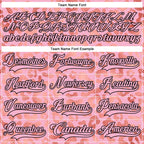 Custom Light Pink Black 3D Pattern Leopard Print Neon Hockey Lace Neck Jersey