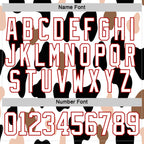 Custom White Black-Red 3D Pattern Cow Print Neon Hockey Lace Neck Jersey