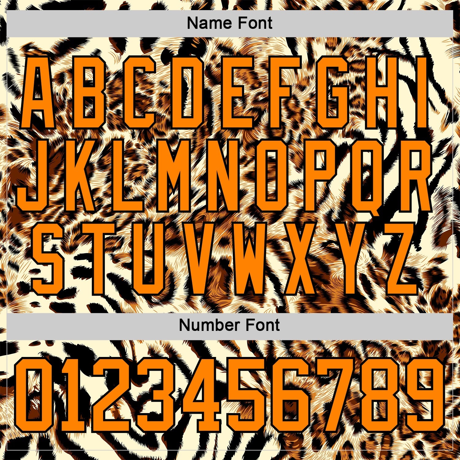 Custom Cream Bay Orange-Black 3D Pattern Leopard Print Neon Hockey Lace Neck Jersey