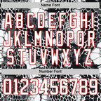 Custom Black White-Red 3D Pattern Snake Skin Print Hockey Lace Neck Jersey