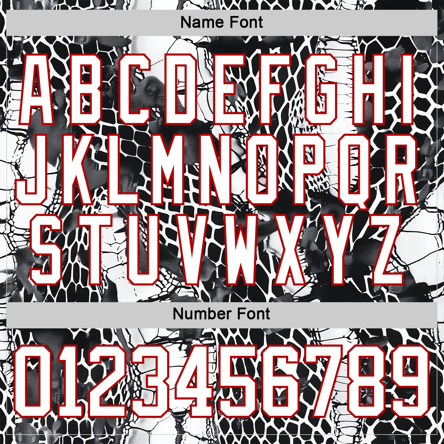 Custom Black White-Red 3D Pattern Snake Skin Print Hockey Lace Neck Jersey