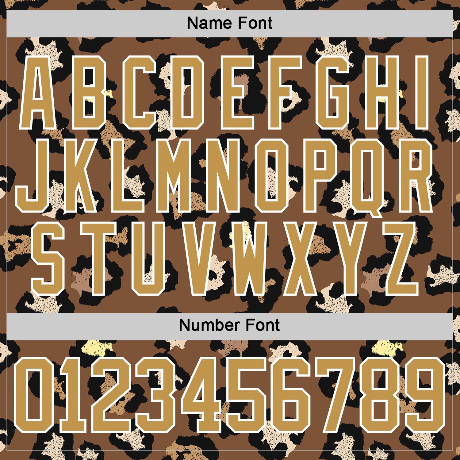 Custom Brown Old Gold Black-White 3D Pattern Leopard Print Hockey Lace Neck Jersey