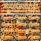 Custom Bay Orange Black-White 3D Pattern Leopard Print Hockey Lace Neck Jersey