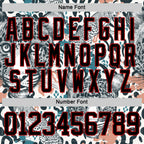Custom White Black Blue-Red 3D Pattern Leopard Hockey Lace Neck Jersey
