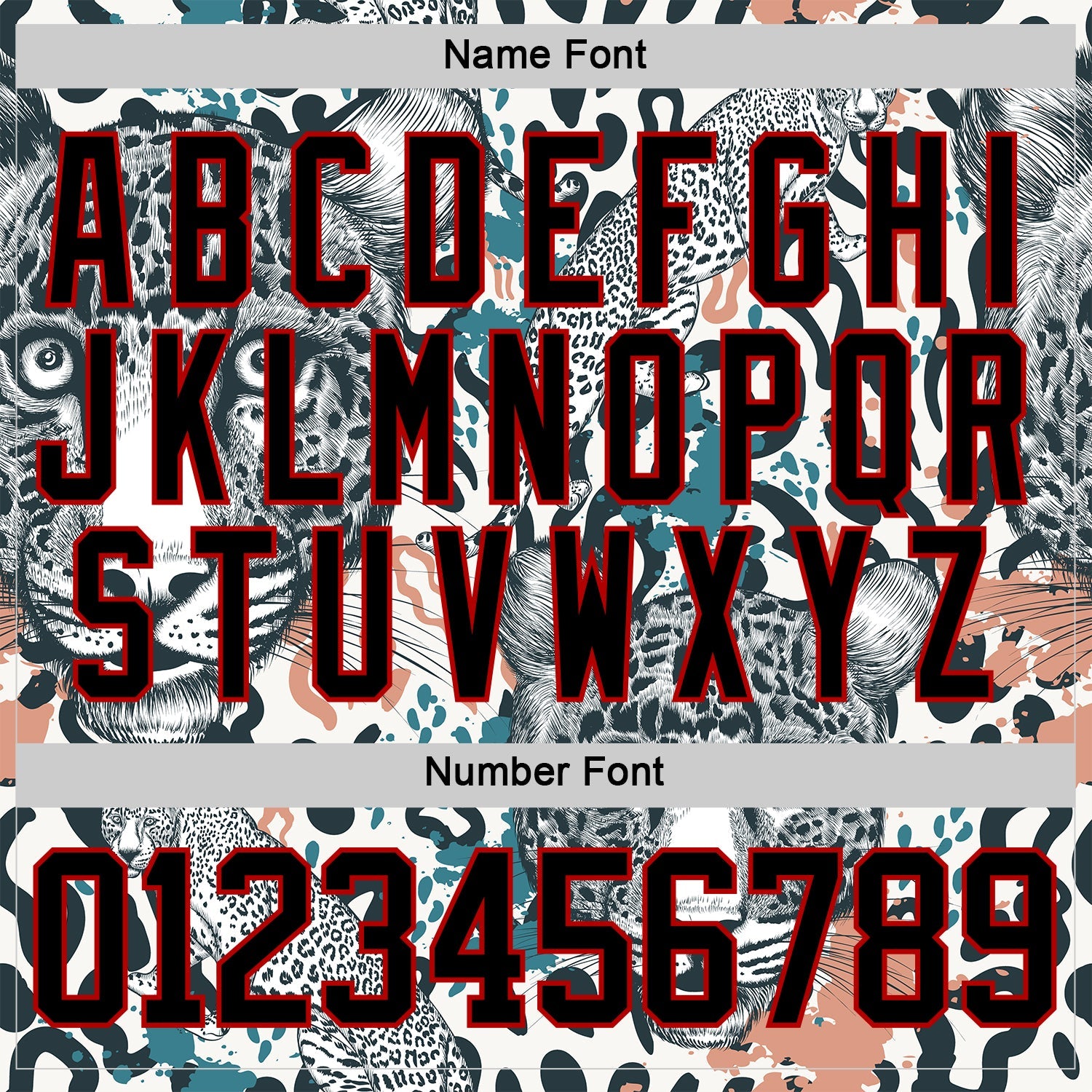 Custom White Black Blue-Red 3D Pattern Leopard Hockey Lace Neck Jersey