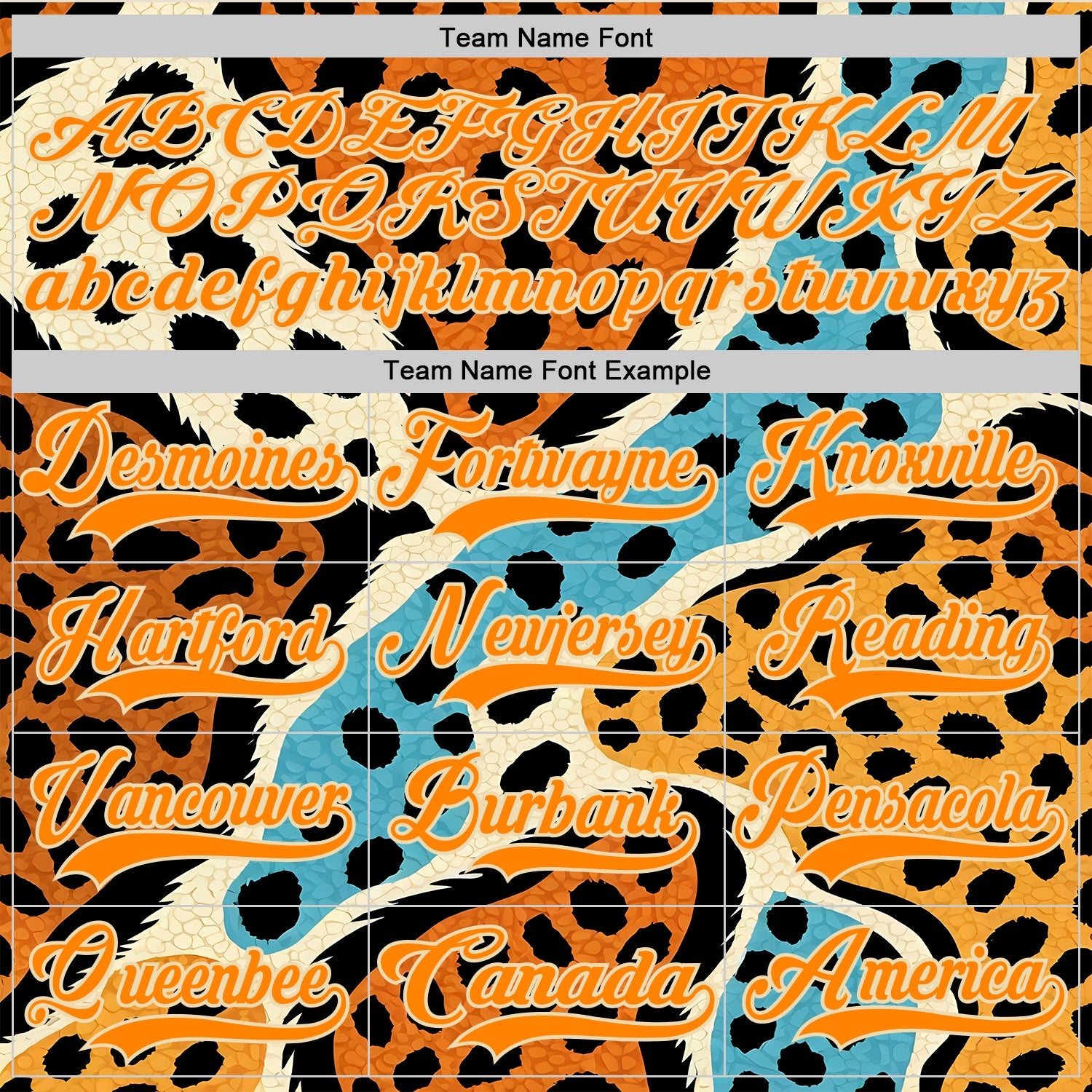 Custom Bay Orange Blue Black-Cream 3D Pattern Animal Print Hockey Lace Neck Jersey