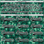 Custom Green Black-White 3D Pattern Leopard Print Hockey Lace Neck Jersey