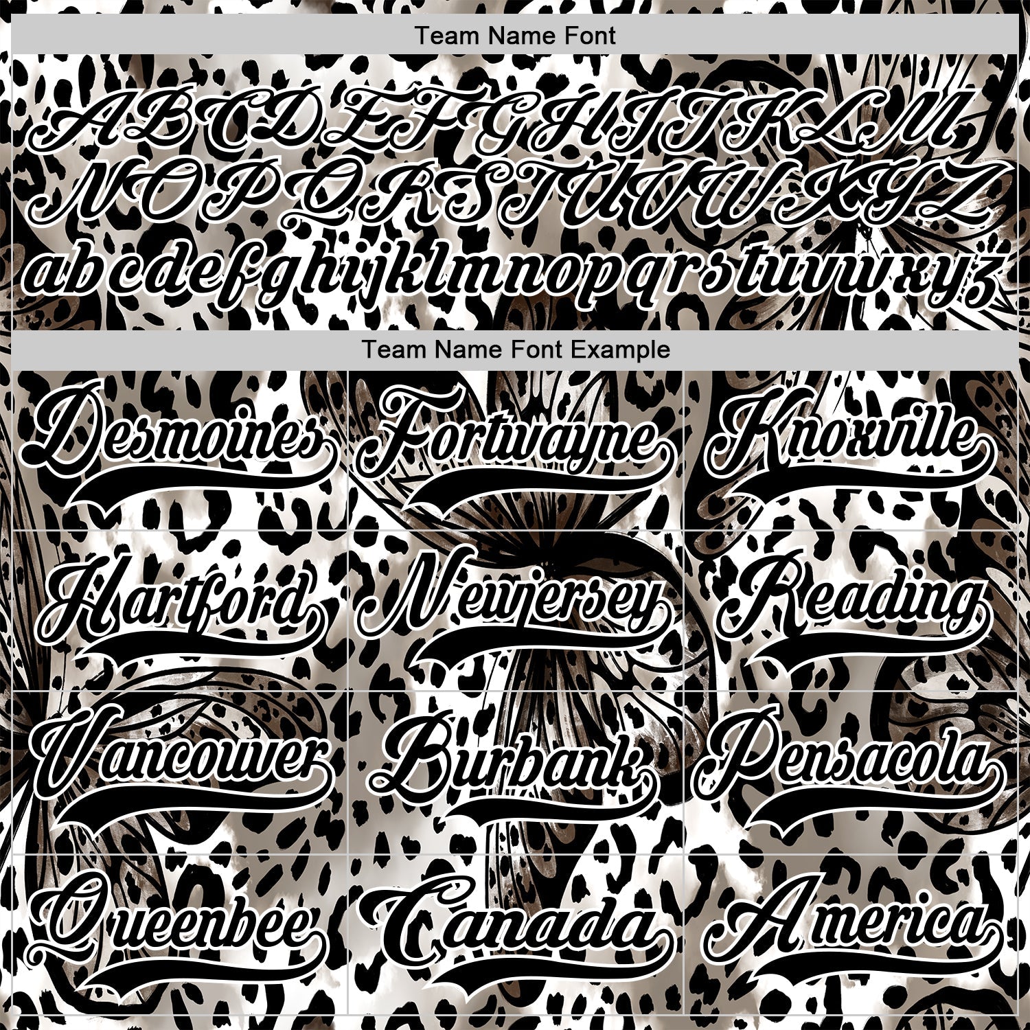 Custom White Black 3D Pattern Leopard Print Hockey Lace Neck Jersey