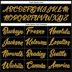 Custom Stitched Black Old Gold-Red Line Sports Pullover Sweatshirt Hoodie