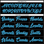 Custom Stitched Black Sky Blue-Pink Line Sports Pullover Sweatshirt Hoodie