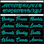 Custom Stitched Black Aqua-Pink Line Sports Pullover Sweatshirt Hoodie