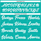 Custom Stitched Aqua White-Orange Line Sports Pullover Sweatshirt Hoodie