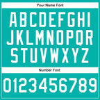 Custom Stitched Aqua White-Orange Line Sports Pullover Sweatshirt Hoodie