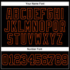 Custom Stitched Black Orange 3D Pattern Design Gradient Square Shape Sports Pullover Sweatshirt Hoodie