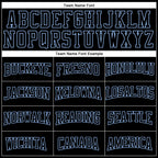 Custom Stitched Black Light Blue 3D Pattern Design Gradient Square Shape Sports Pullover Sweatshirt Hoodie