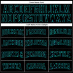 Custom Stitched Black Teal 3D Pattern Design Gradient Square Shape Sports Pullover Sweatshirt Hoodie