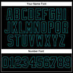 Custom Stitched Black Teal 3D Pattern Design Gradient Square Shape Sports Pullover Sweatshirt Hoodie