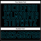 Custom Stitched Black Teal 3D Pattern Design Gradient Square Shape Sports Pullover Sweatshirt Hoodie