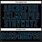 Custom Stitched Black Sky Blue 3D Pattern Design Gradient Square Shape Sports Pullover Sweatshirt Hoodie