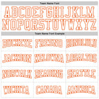 Custom Stitched White Orange 3D Pattern Design Gradient Square Shape Sports Pullover Sweatshirt Hoodie