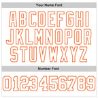 Custom Stitched White Orange 3D Pattern Design Gradient Square Shape Sports Pullover Sweatshirt Hoodie