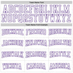 Custom Stitched White Purple 3D Pattern Design Gradient Square Shape Sports Pullover Sweatshirt Hoodie
