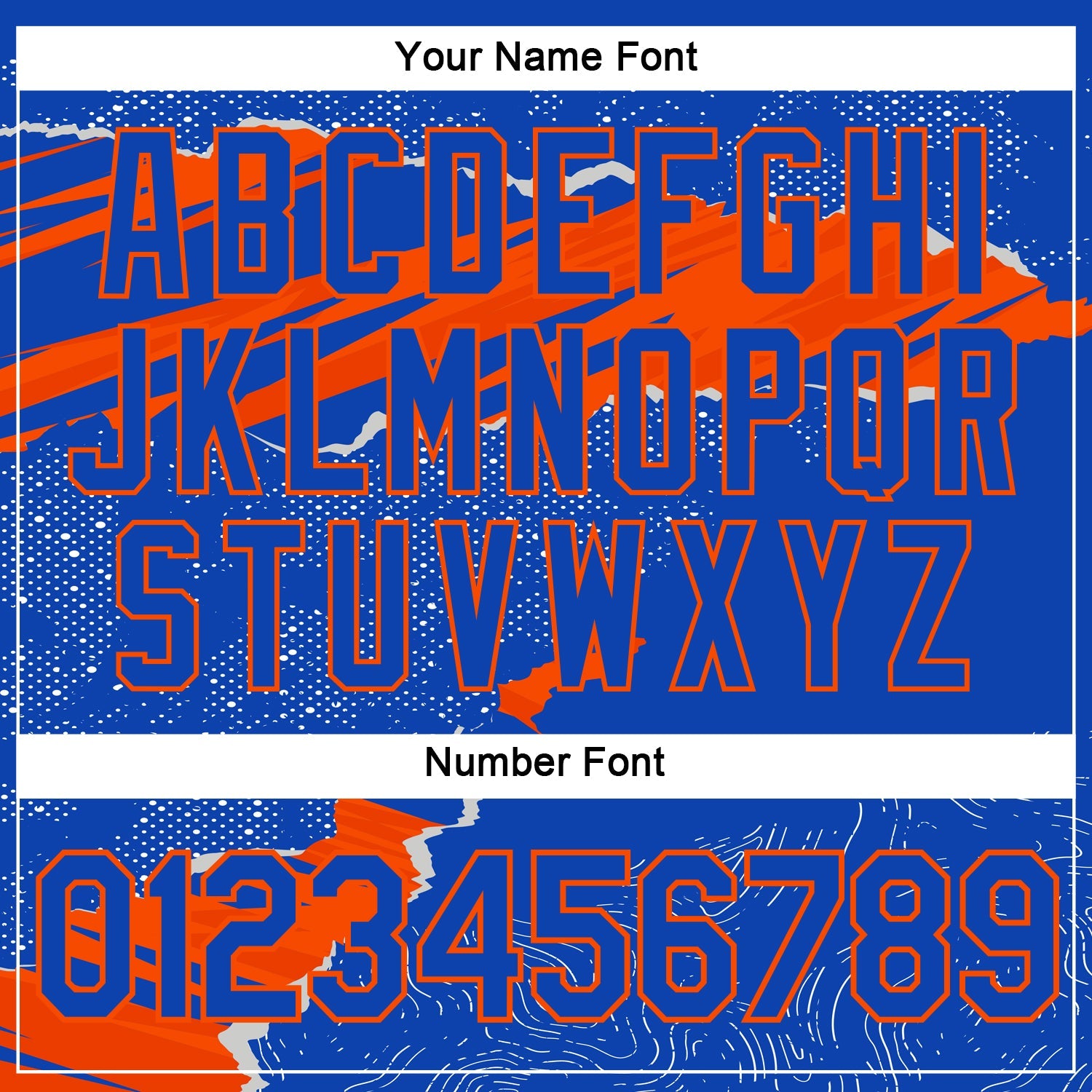 Custom Stitched Thunder Blue Orange 3D Pattern Design Torn Paper Style Sports Pullover Sweatshirt Hoodie