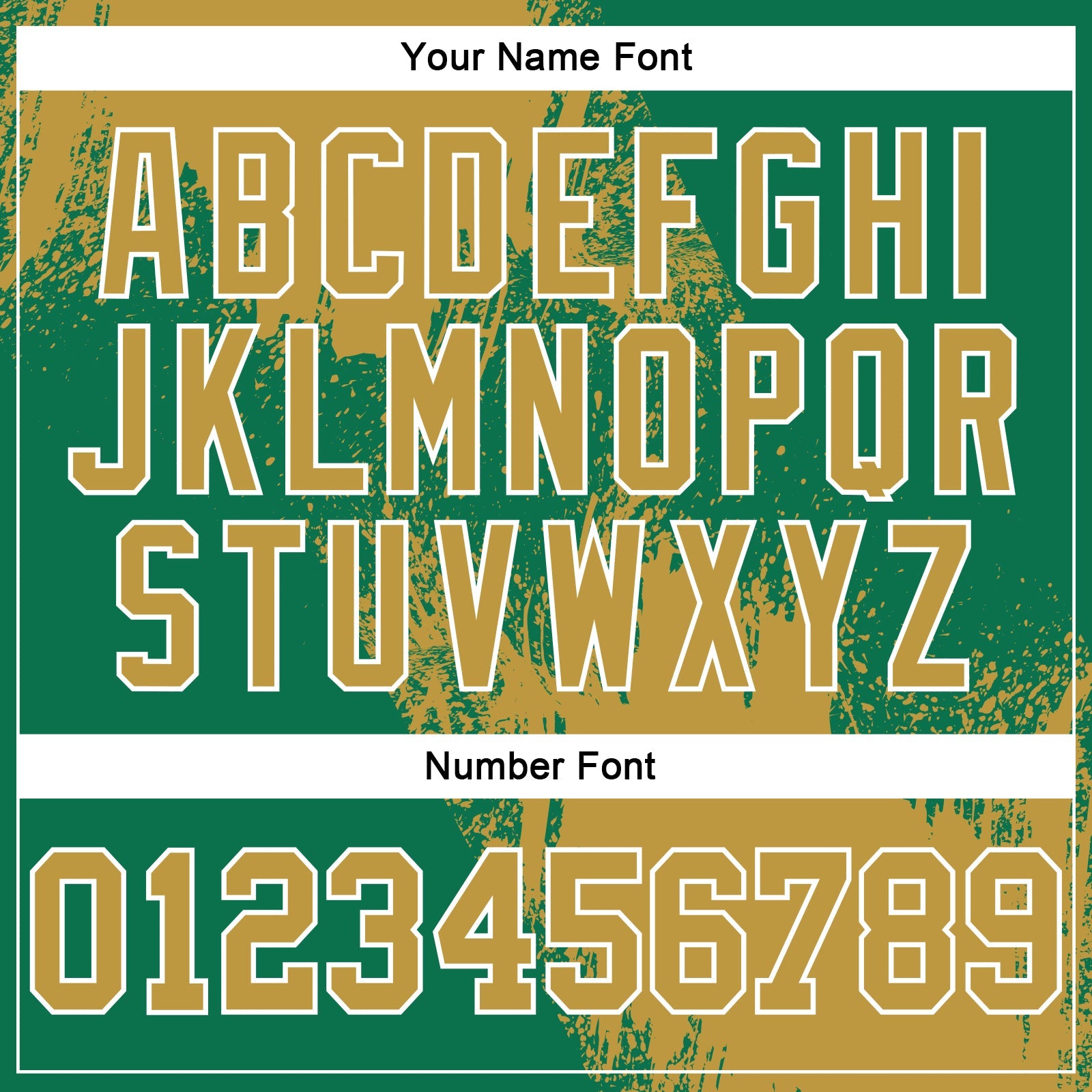 Custom Stitched Kelly Green Old Gold-White 3D Pattern Design Abstract Brush Stroke Sports Pullover Sweatshirt Hoodie