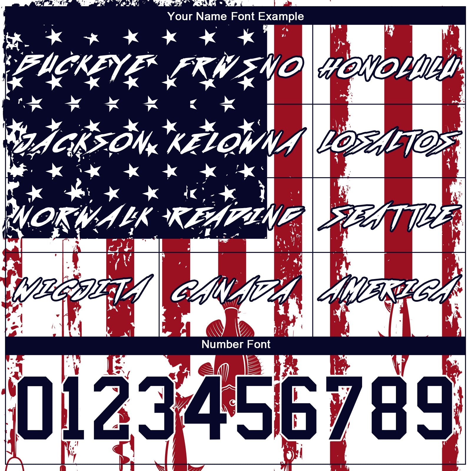 Custom White Navy-Red 3D American Flag And Fish Hook Fishing Sports Pullover Sweatshirt Hoodie