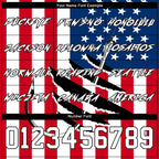 Custom Red US Navy Blue-Black 3D American Flag And Fish Hook Fishing Sports Pullover Sweatshirt Hoodie