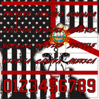 Custom Black Red-White 3D American Flag And Fish Hook Fishing Sports Pullover Sweatshirt Hoodie