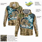 Custom City Cream White-Black 3D Smallmouth Bass Fish Fishing Sports Pullover Sweatshirt Hoodie