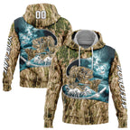 Custom City Cream White-Black 3D Smallmouth Bass Fish Fishing Sports Pullover Sweatshirt Hoodie