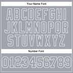 Custom Stitched Gray White 3D Pattern Design Contrast Color Stripe Sports Pullover Sweatshirt Hoodie