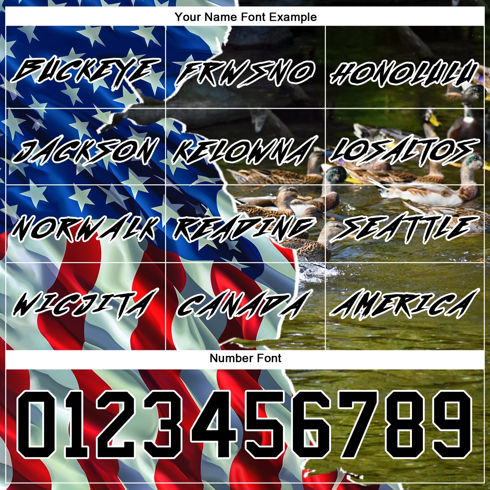 Custom Black White 3D American Flag And Duck Hunting Sports Pullover Sweatshirt Hoodie