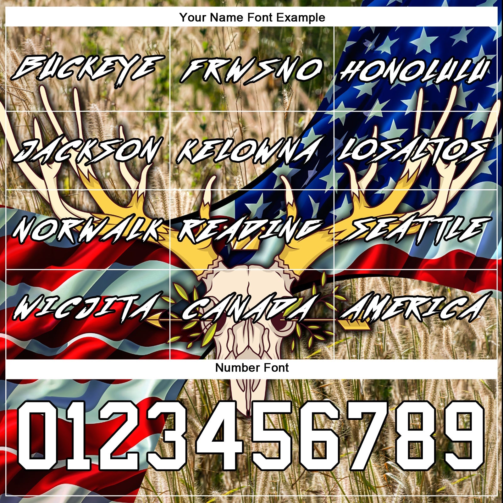 Custom City Cream White-Black 3D American Flag And Deer Skull Hunting Sports Pullover Sweatshirt Hoodie