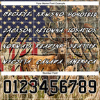 Custom Camo Black-White 3D American Flag And Deer Hunting Sports Pullover Sweatshirt Hoodie